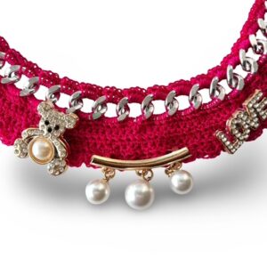 Rosette Heirloom Necklace-Fucsia