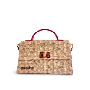 MATHILDA RAFFIA-RED